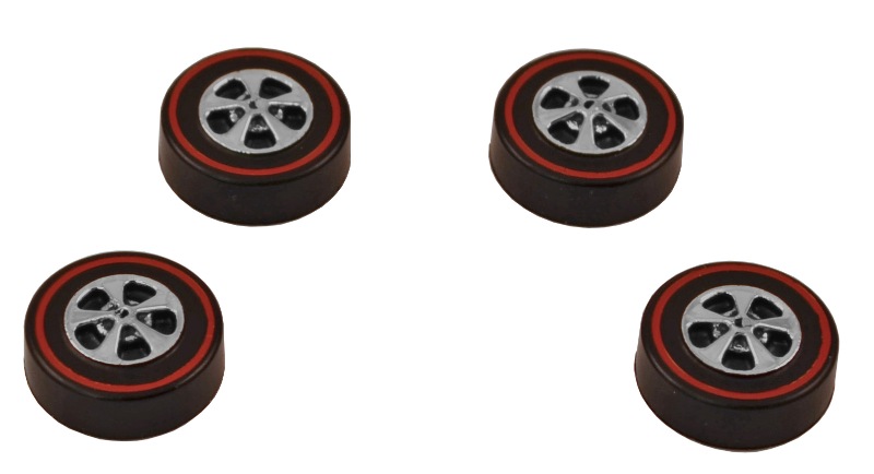 4 Cap Style Wheels - Bright Chrome Finish, All Medium Size