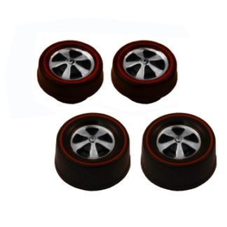 Hot Wheels Redline REPRO WHEELS 4 Small Black Bearing Set of 4 NEW! 